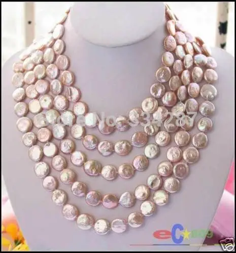 10x10 Ювелирные изделия Бесплатная доставка длинные 100 \14 мм розовая монета пресноводного жемчуга ожерелье 10x10 Ювелирные изделия Бесплатная доставка длинные 100 \14 мм розовая монета пресноводного жемчуга ожерелье