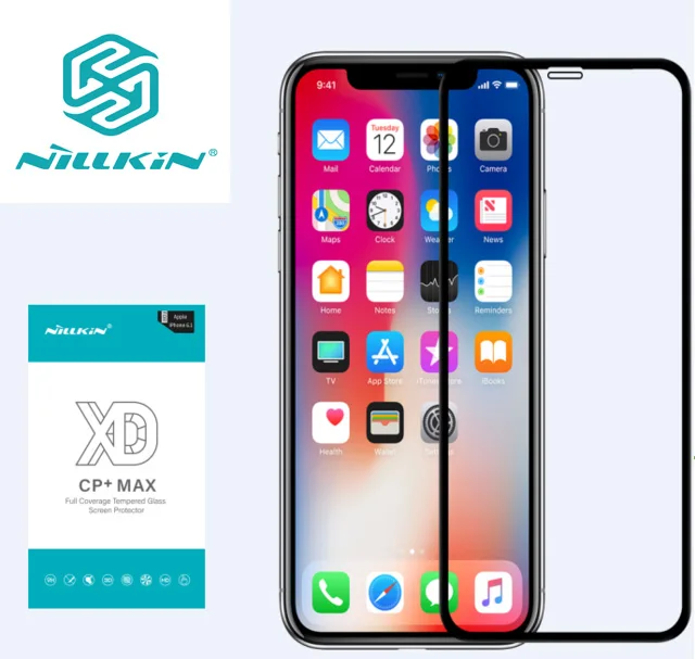 For Apple iPhone XS Max iPhone Xs Tempered Glass Screen Protector Nillkin XD CP+MAX Nano Full Coverage Glass Flim for iPhone XR