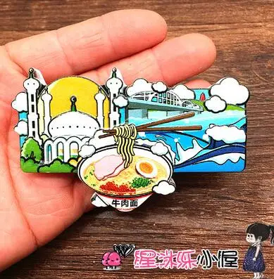 Китайские туристические сувенирные Смола 3D магниты на холодильник Xinjiang Wuhan Jilin Guizhou Wuzhen Guilin Dali магнитные наклейки на холодильник - Цвет: Оранжевый