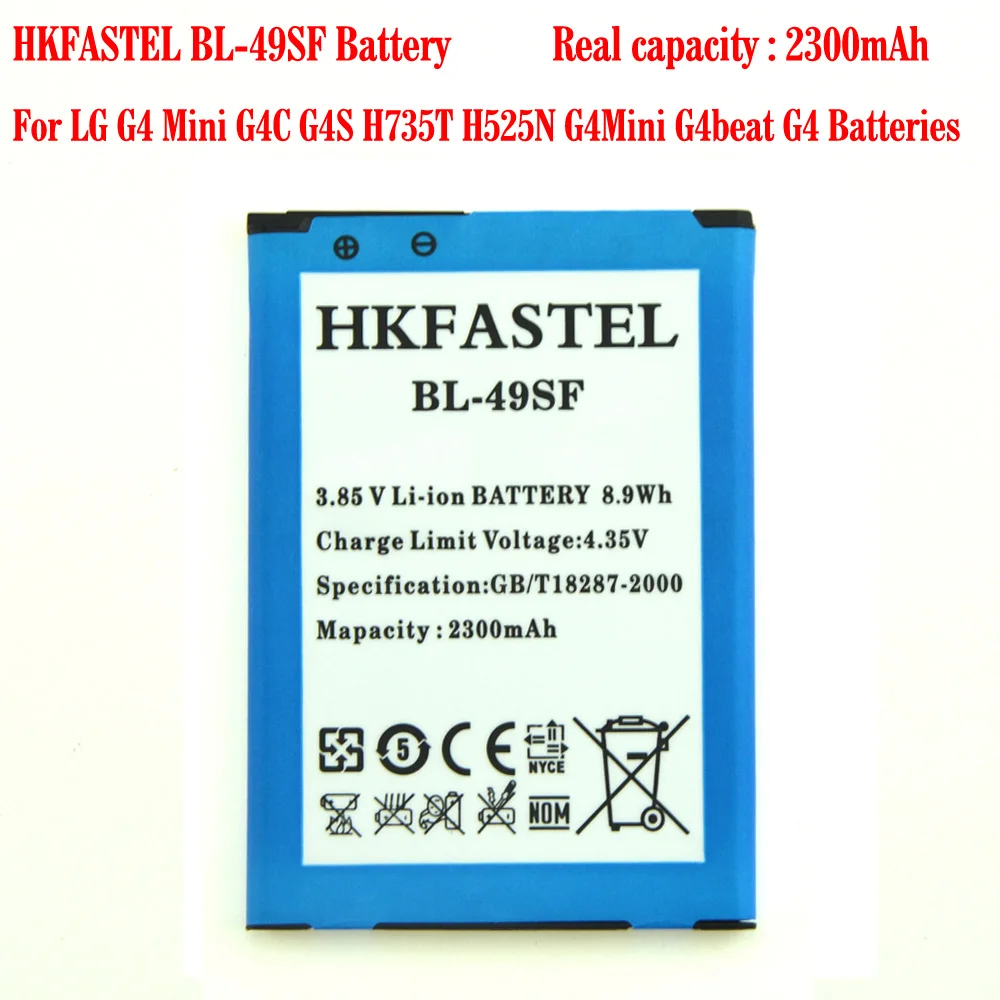 HKFASTEL Original New BL-49SF Mobile phone Battery For LG G4 Mini G4C G4S H735T H525N G4Mini G4beat BL49SF Batteries | Мобильные