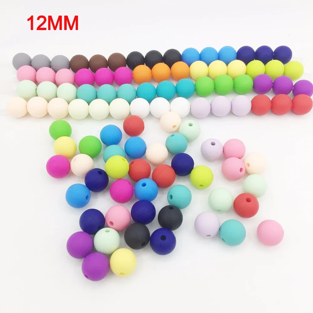 

12MM Round Silicone Beads for BABY Teether ,SIlicone Teether Beads 12MM size 30 colors available for Selection