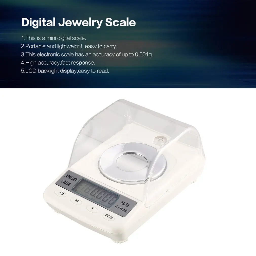 KL 50 50g/0.001g High Precision Digital Jewelry Scale Lightweight