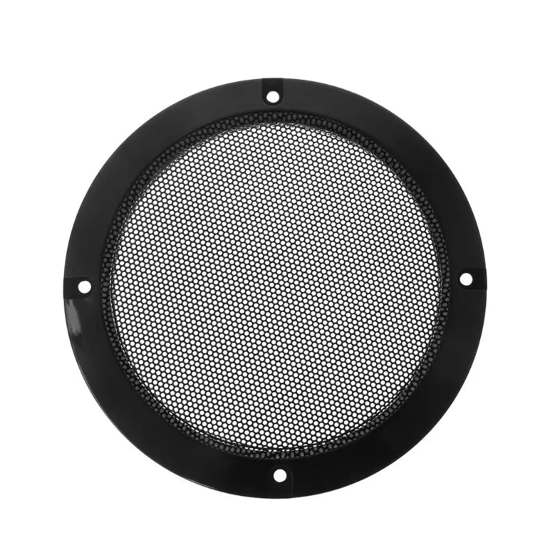 2PCS Protective Speaker Cover Steel Mesh Grille Grills Decorative Circle DIY Metal Cold Rolled Steel Accessories Black