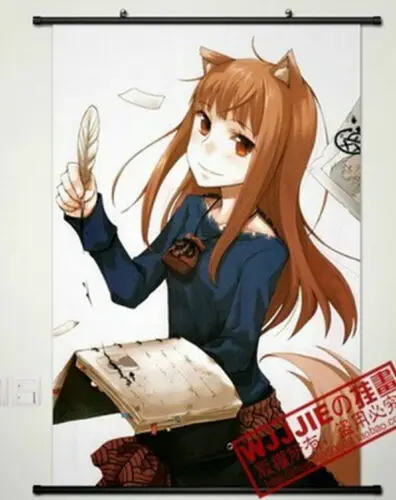 

Anime Poster Spice and Wolf Holo Wall Scroll Printed Painting Home Decor Japanese Cartoon Decoration Poster
