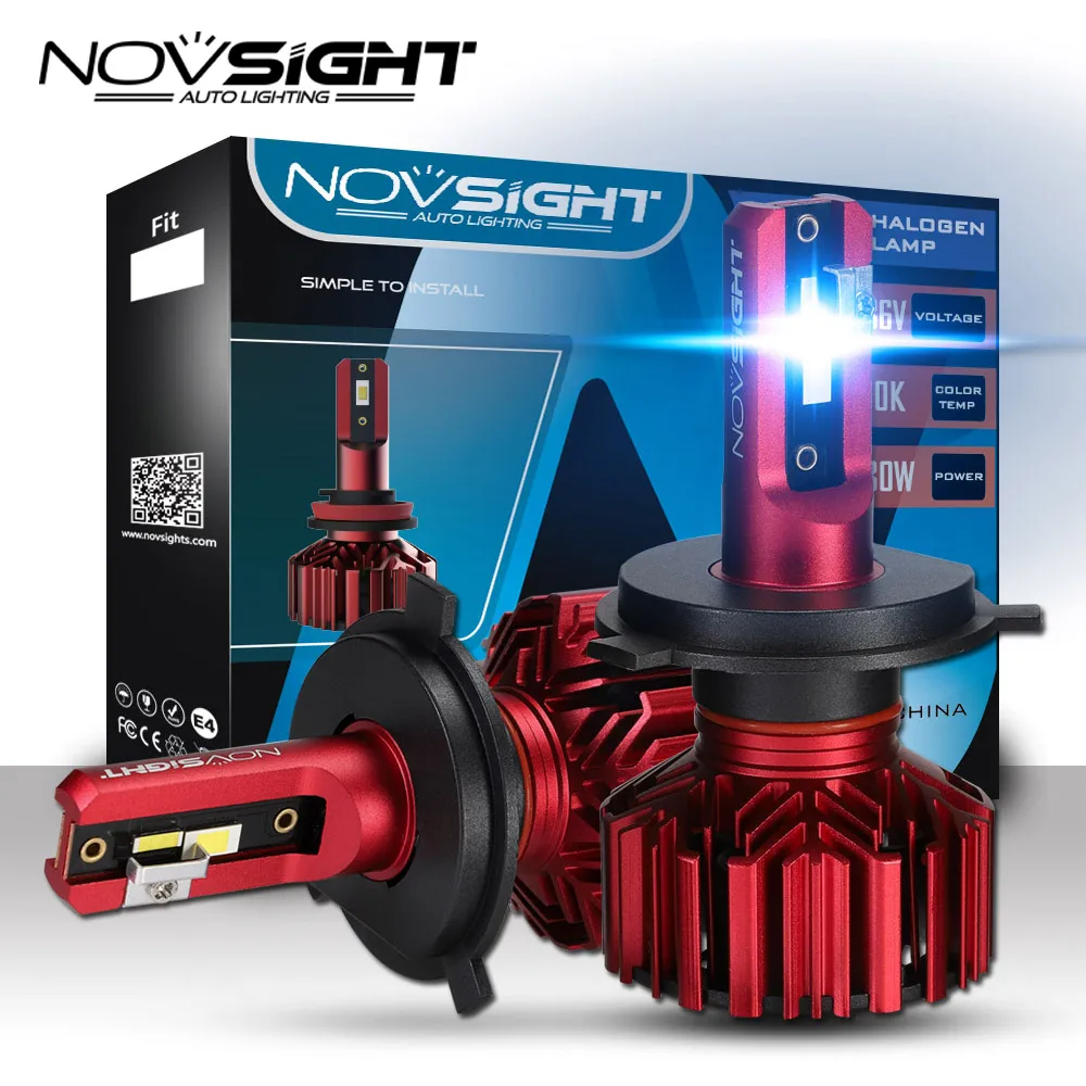 

NOVSIGHT Super Bright Car Headlight Automobile Headlamp Auto Led Bulb H1 H3 H4 H7 H8 H11 HB3 9005 HB4 9006 72W 9000LM 6000K