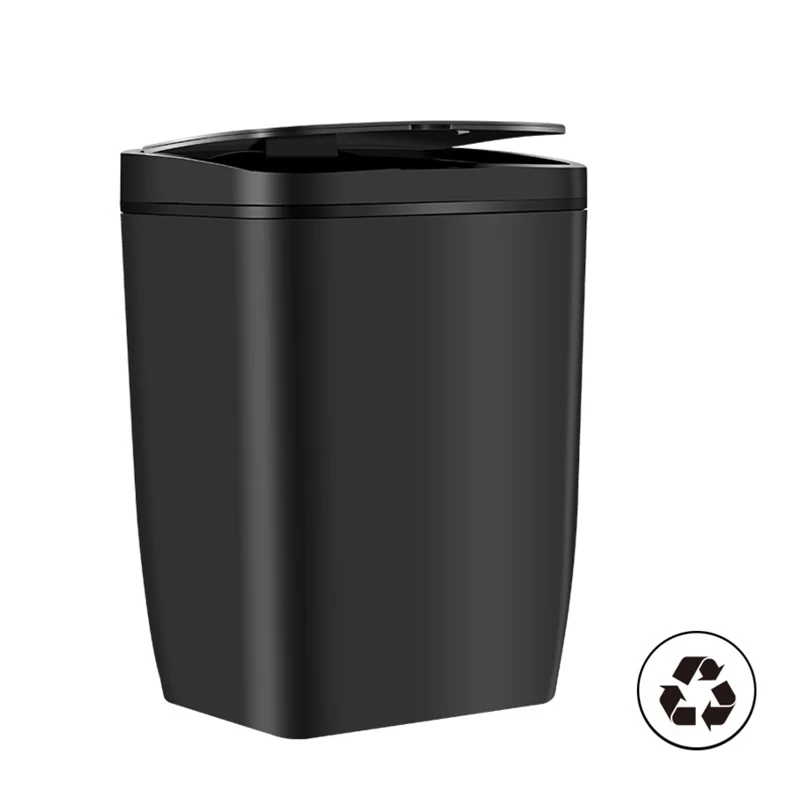 

Automatic Trash Cans Waste Bin 12L Inductive Home Dustbin Rubbish Rectangular Touch Free PP Plastic Removable Bin Liner