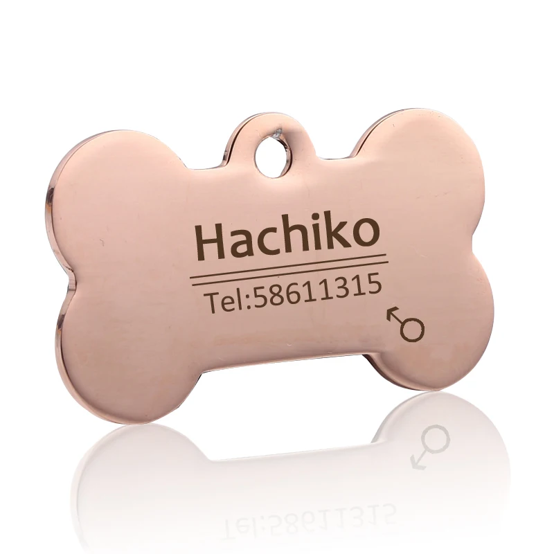 1pc Free engraving Pet Dog Tag Silicone Stainless Steel Dog ID Tag Engraved Dog Collar Anti-lost Pet Nameplate Tags For Dog Cat