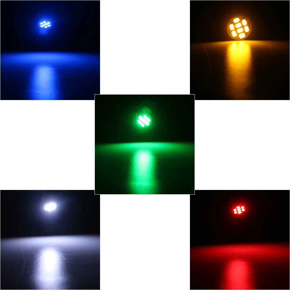 YM E Bright 10 шт. BA9S T4W T11 1206 8 SMD 6 в 3 В AC DC Светодиодная лампа неполярность автомобильный