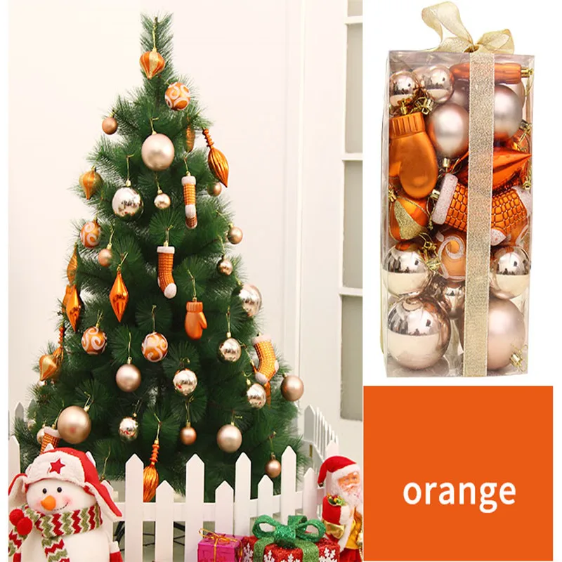 50 piezas bolas de Navidad adornos conjunto decorativos adornos colgantes con reutilizables mano Paquete de regalo para el árbol de Navidad