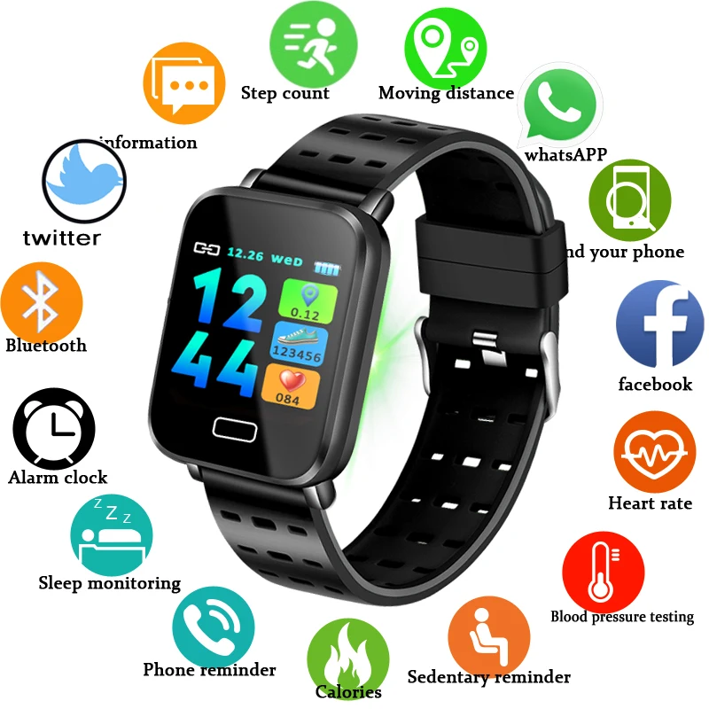 

BANGWEI 2019 New Smart Watch Men Heart Rate Blood Pressure Monitor Sport Fitness Tracker Smart watch women Pulseira inteligente