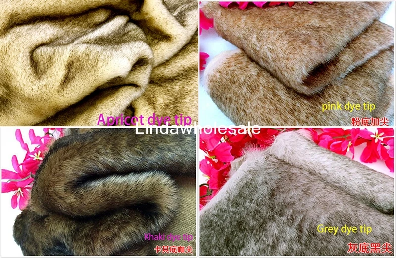 Искусственный мех кроличий мех ворс 2 см окрашенный наконечник одежда плюшевая ткань искусственный мех, 160 см* 45 см(половина двора)/шт