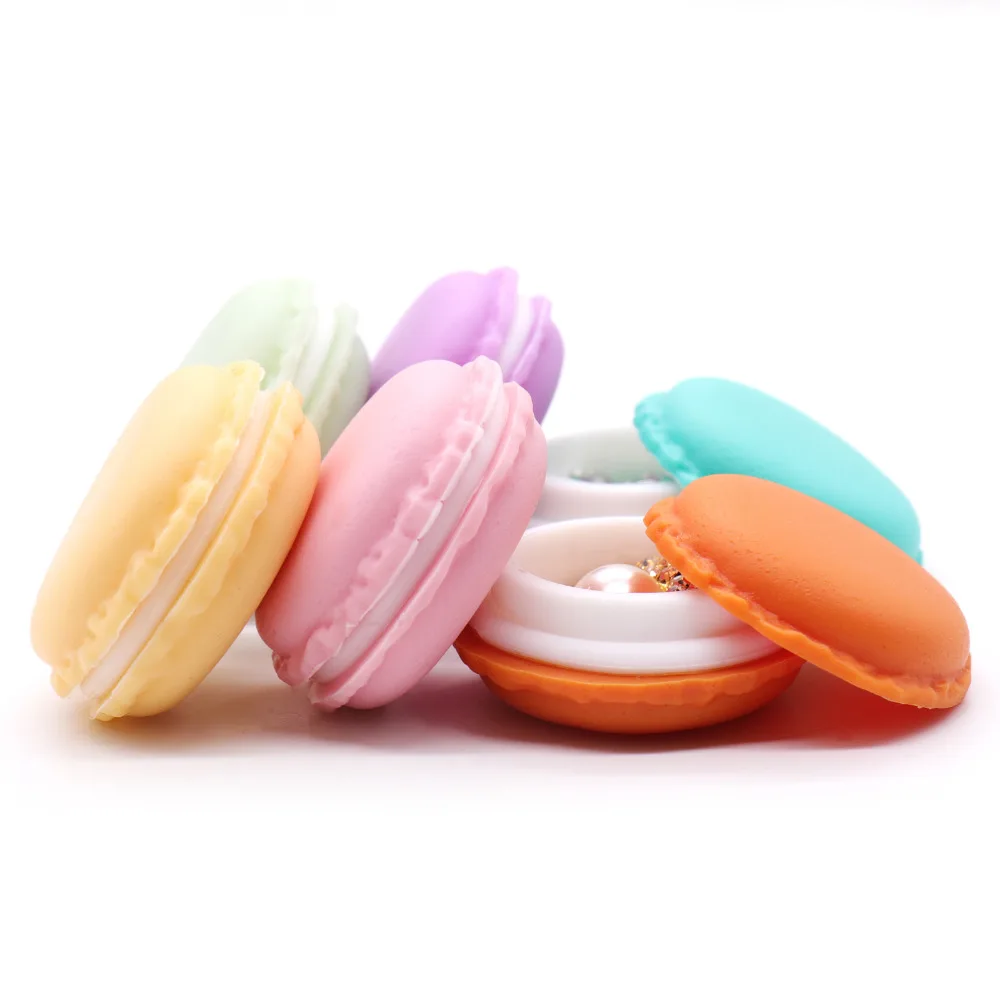 

portable candy color Mini Macarons gift package box Portable storage box for Small items lovely jewelry package case