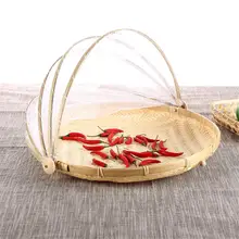 Ручная Пылезащитная корзина для защиты от насекомых и вредителей, корзина для хлеба и фруктов, корзина для пикника с марлей, кухонный инструмент