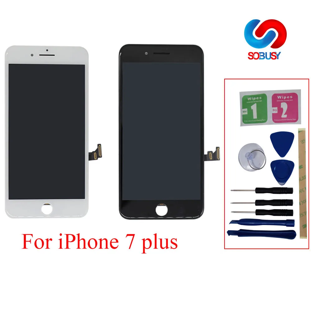 AAA LCD для iPhone 7 + 8 экран Сенсорная панель дигитайзер сборка Замена IPhone 7plus