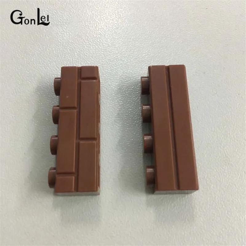 60 шт./лот MOC кирпич 1x4 с каменной кладкой профиль для стены строительные блоки