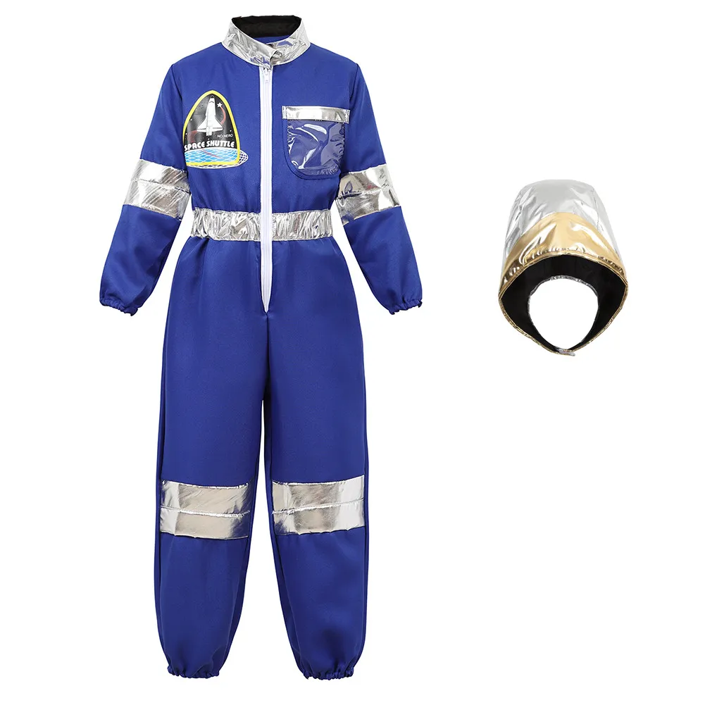 Детские костюмы астронавтов комбинезон космонавта полета платье костюм со шлемом астронавта ролевые игры наборы для мальчиков девочек косплей