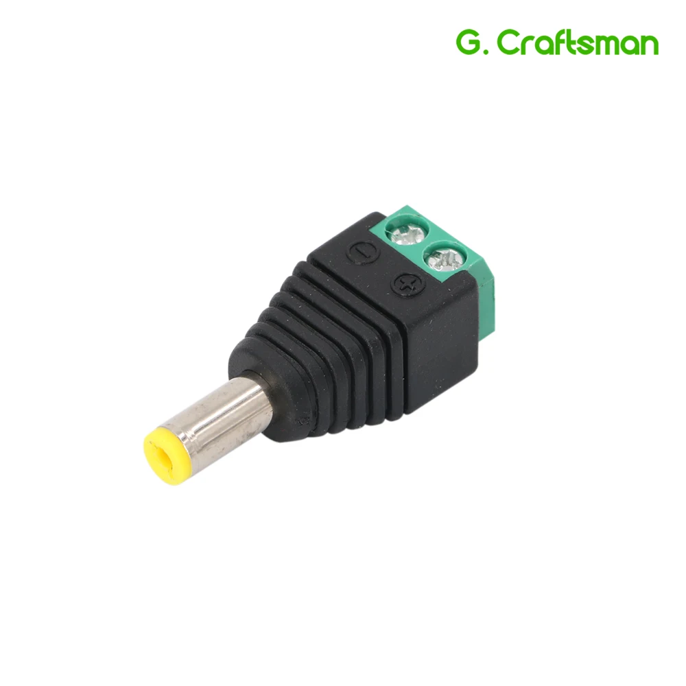 

DC Jack Power Male Plug Adapter 5.5*2.1 DC Jack Crimp Type Connector CCTV Camera Socket Accessories Security B12 G.Craftsman