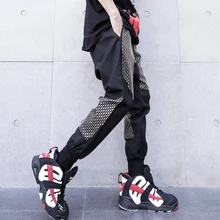 S-3XL! Мужская Корейская версия личности золотые блестки мешковатые Клубные