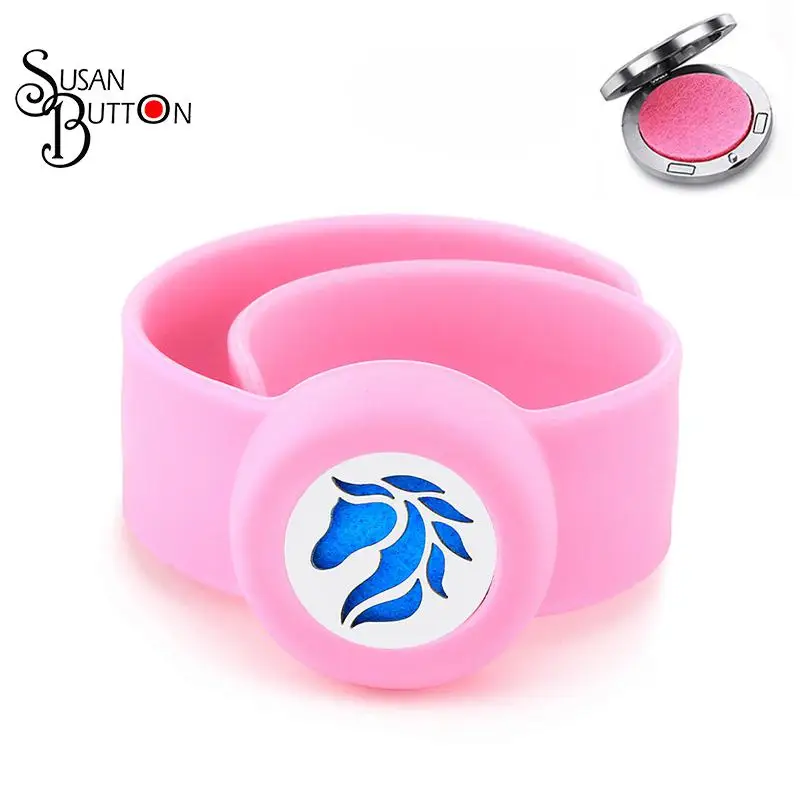 Adjustable Children's Silicone Bracelet Stainless Steel Animal Horse Mosquito Repellent