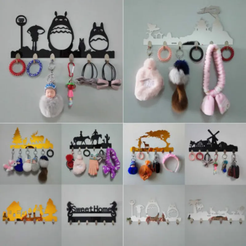 

Acrylic Wall Hook Clothes Hanger Hat Coat Key Rack Organizer Home Wall Decor
