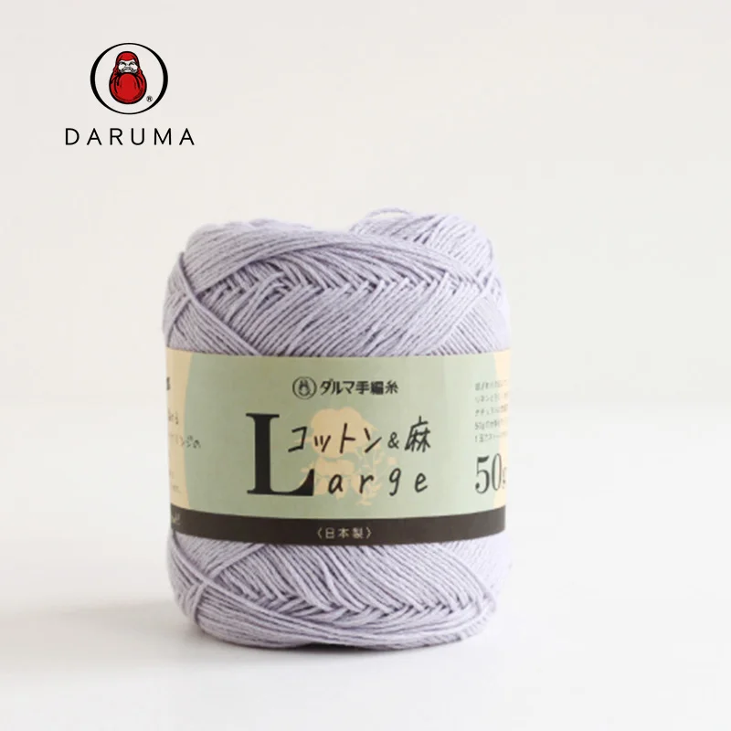 1*50 г шариковая большая пряжа из хлопка и льна DARUMA, 70% хлопок, 15% Лен, 15% рами, пряжа для вязания вручную, мягкая и текстурная