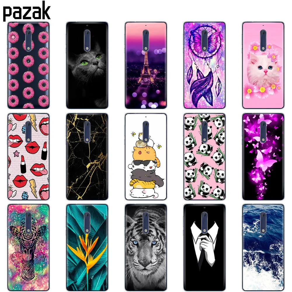 حالة السيليكون ل نوكيا 1 2 2.1 3 3.1 5 5.1 زائد 2018 حالة لينة tpu عودة الهاتف غطاء للصدمات الطباعة كوكه الوفير الإسكان