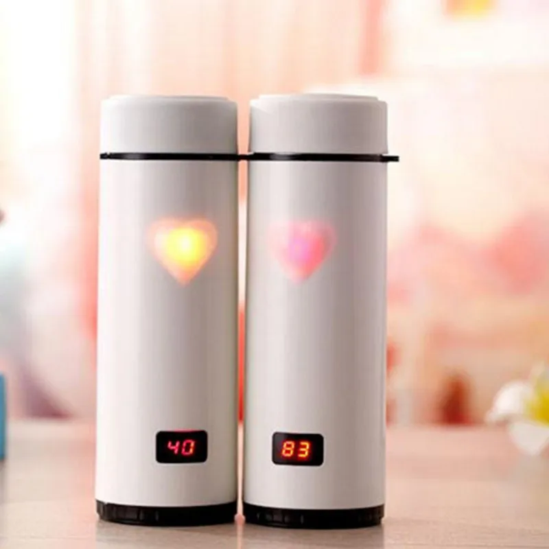 

New LOVE Move Coffee Cup Thermos Mug Thermal Cup Insulated Mug Vacuum Flask Induce Temperature Thermoses Water Bottle