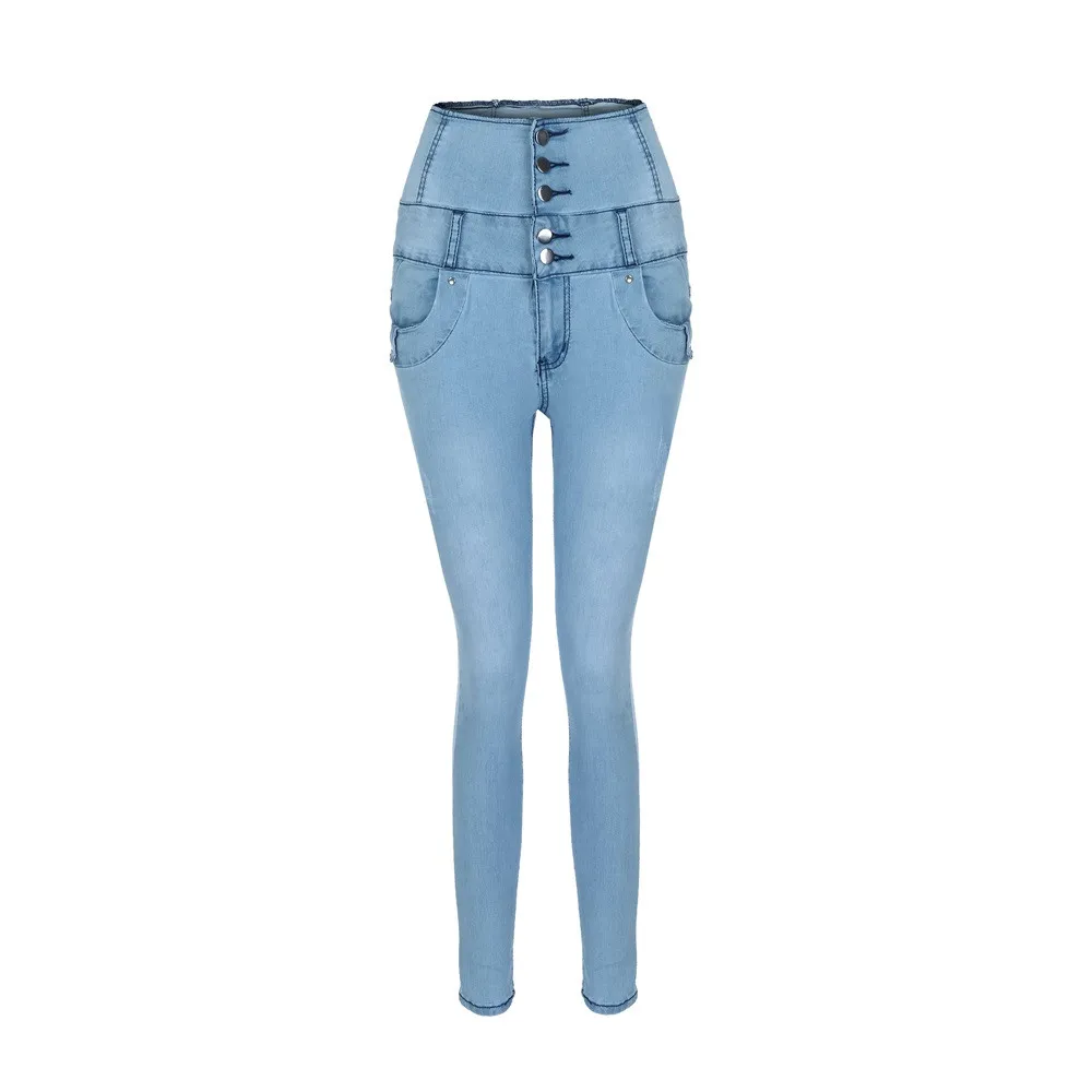 Узкие джинсы для женщин, Узкие синие джинсы-карандаш с высокой талией, Стрейчевые узкие брюки, женские джинсы Calca Feminina