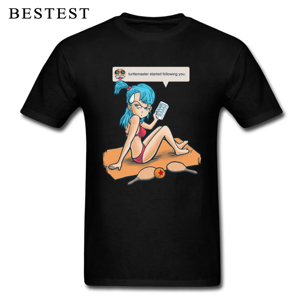

Funny Dragon Ball Z T-shirt Men Bulma Influencer Tshirt Turtle Master Roshi Started Following You Anime T Shirt Cotton Tops Tees