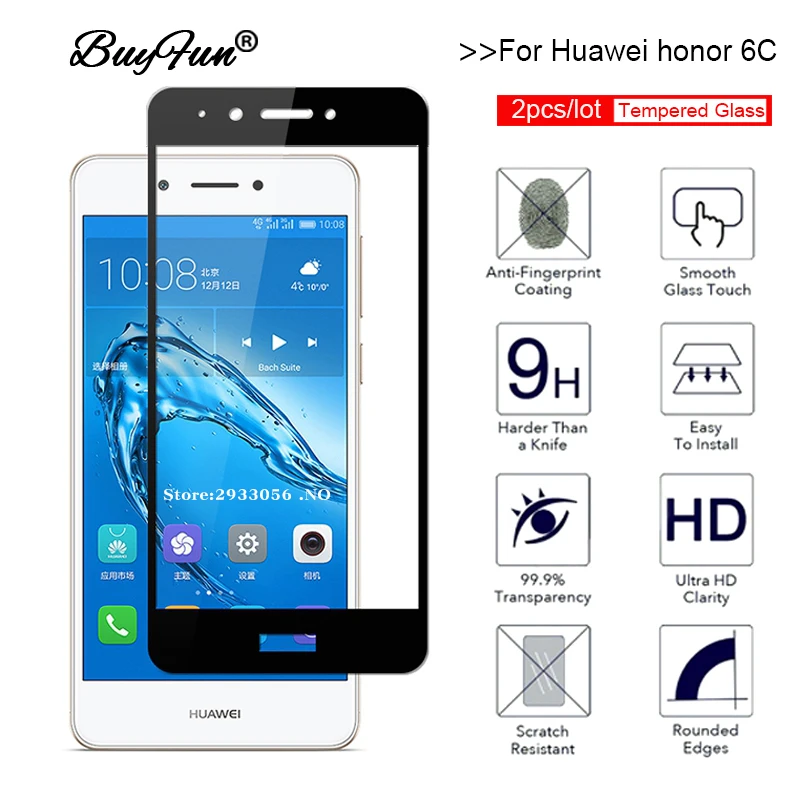 2 шт./лот стекло на для Huawei Honor 6C защитное Стекло закаленное glas honor 6 c honor6c dig-l01 dig-l21 dig-l21hn Экран защитный Плёнки крышка