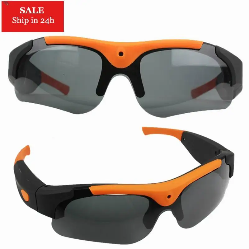  2020 HD 1080P 8GB/16GB/32GB Camera Smart Glasses Black/Orange Polarized Lens Sunglasses Camera Acti