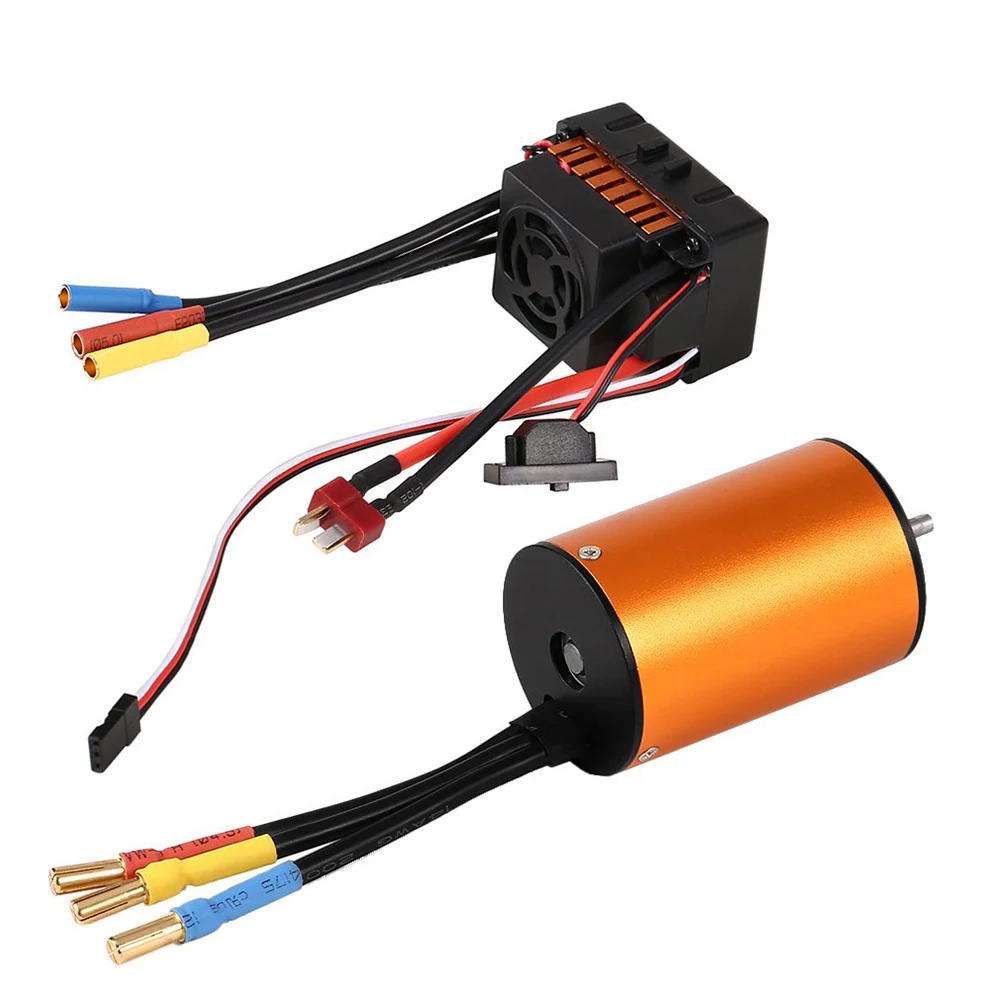 

B3650 3900KV 4P Sensorless Brushless Motor CNC and Waterproof 60A Sensorless Brushless Car ESC for 1/10 RC Car