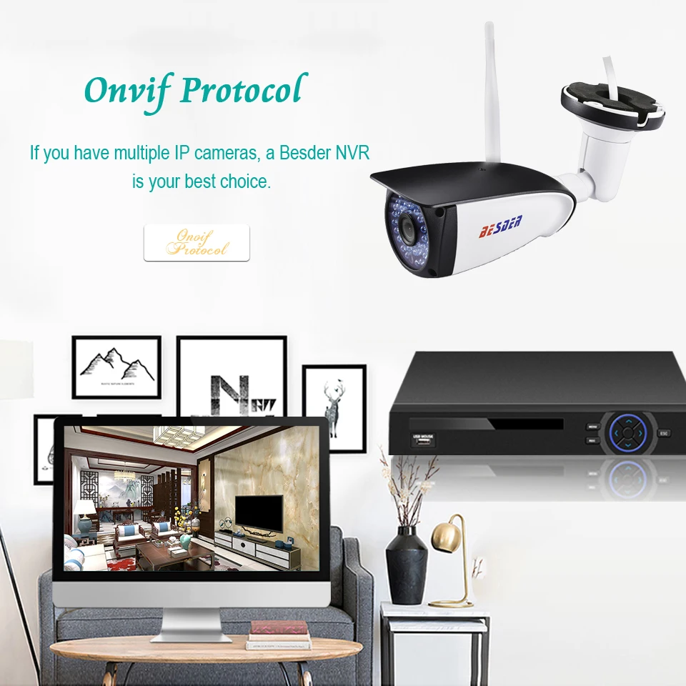 Besder Audio 1080P HI3518E CamHi APP Wifi Ip камера CCTV 2MP уличная Беспроводная ip-камера наблюдения с поддержкой аудио sd-карты