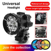 Aluminium Alloy Motorcycle Headlight Auxiliary Lamp LED Motorcycle Phare Moto Switch HeadLamp Daylight Spot Light 12V Moto DRL Aluminium Alloy Motorcycle Headlight Auxiliary Lamp LED Motorcycle Phare Moto Switch HeadLamp Daylight Spot Light 12V Moto DRL