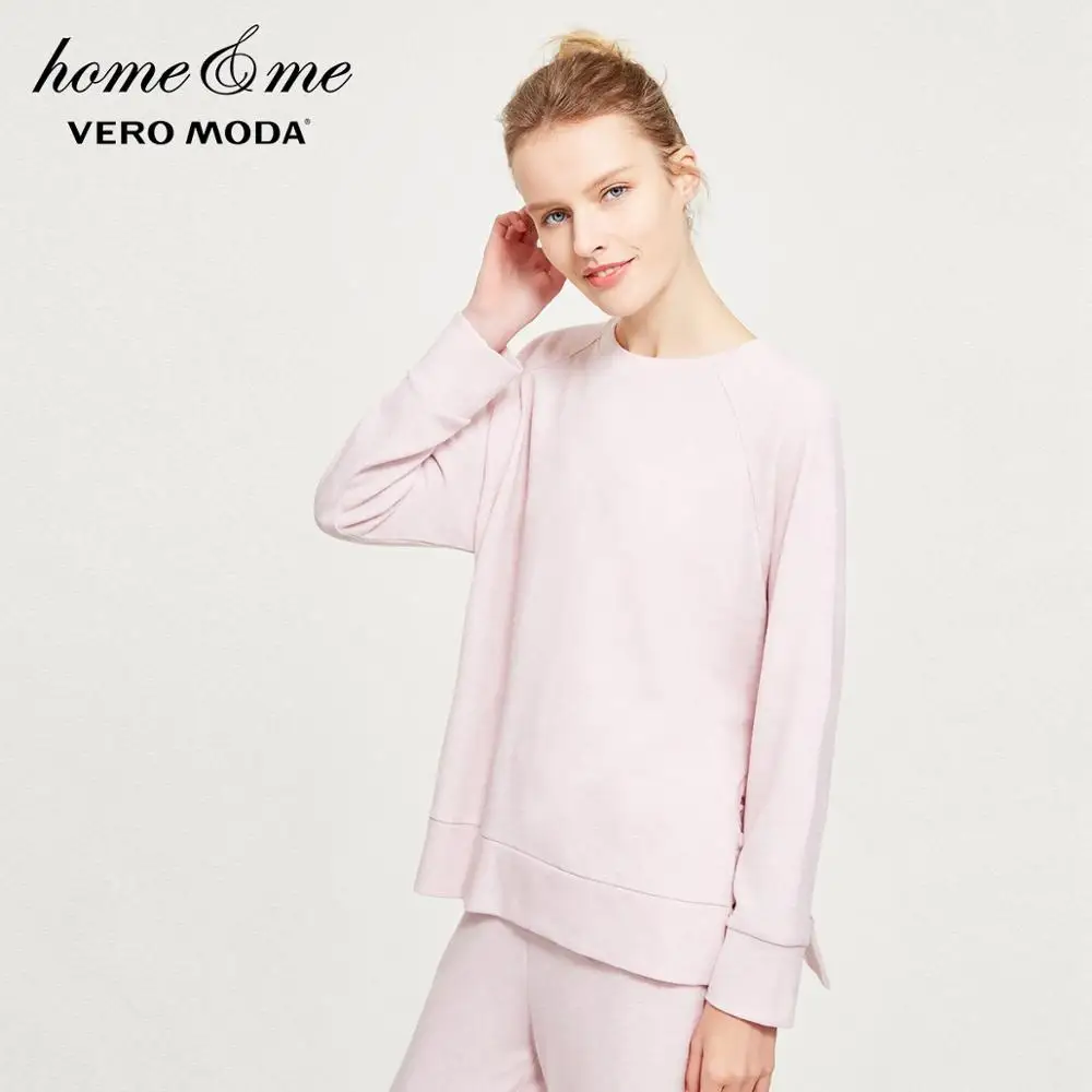 Vero Moda Женская трикотажная одежда для отдыха с круглым вырезом и оборками с заниженным плечом | 3181R3504 - Цвет: Lt. pale ling flower