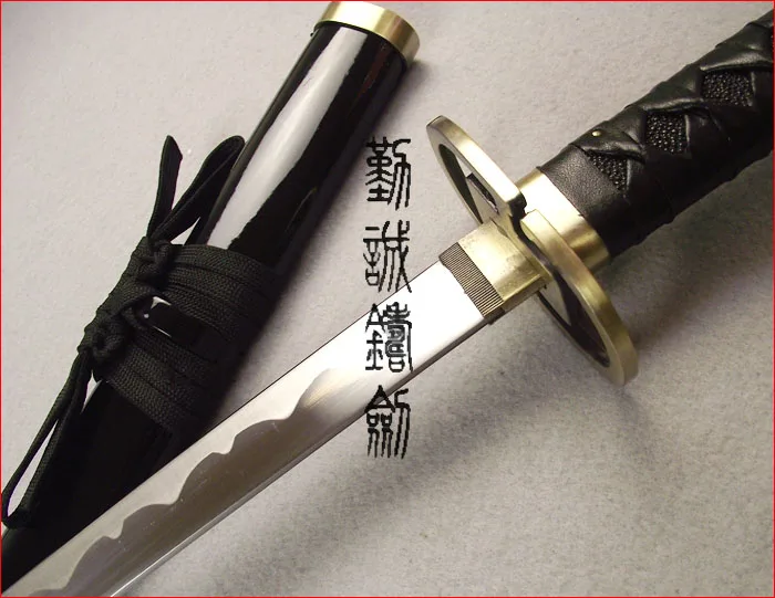 

S0407 ANIME BLEACH ICHIMARU GUNSLINGER CHOP SOUL SWORD SHINY HAMON BLADE 41" NEW