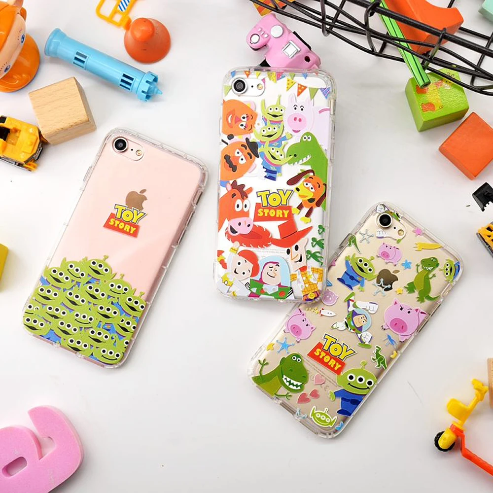 

Hot Phone Cases For iPhone 8 Plus Case Toys Story TPU Soft Clear Cartoon Cute Cover For iPhone 6 6s Plus 7 Plus X Protector SF97