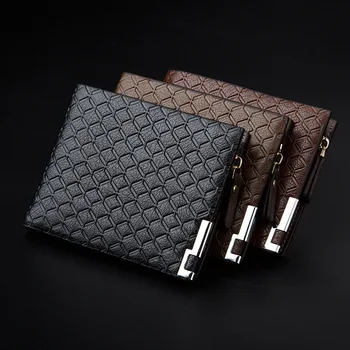 

Vintage Men's Wallet PU Leather Luxury Clutch Wallets Short Purses Credit Card Holder Phone Holder Coin Pockets