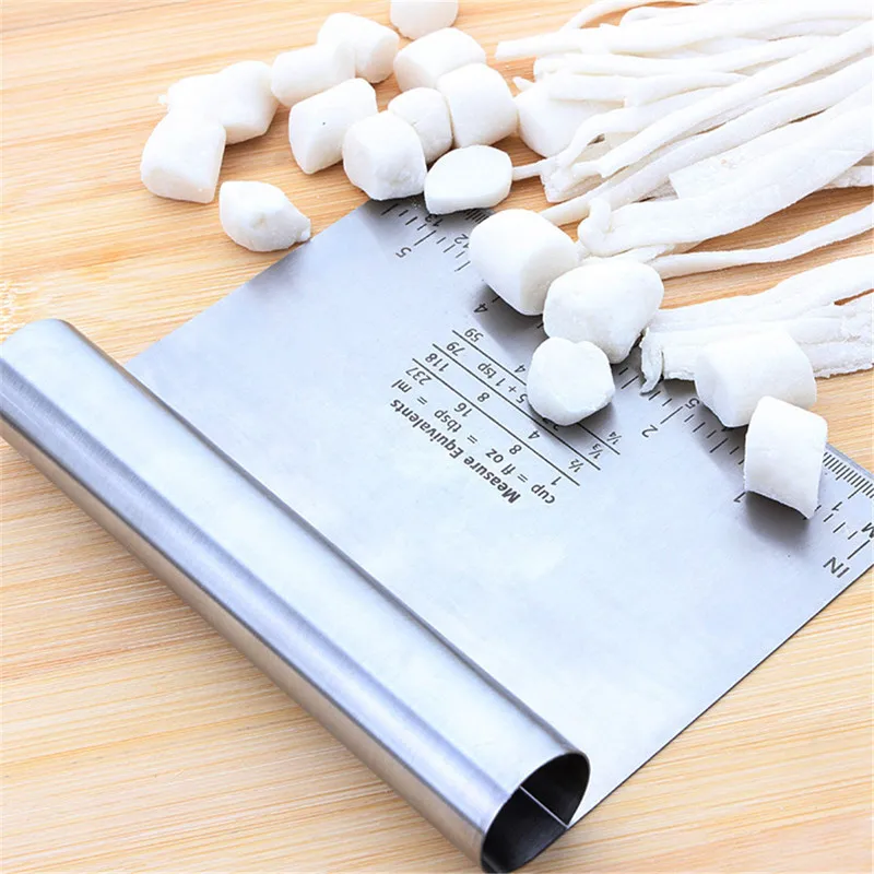

1pc Creative Fondant Cake Decorating Tools Durable Stainless Steel Dough Scraper Cutter Pastry-making Tools Kitchen Accessories