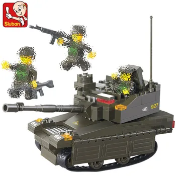 

Sluban 0285 217pcs Military World War 2 Armored Corps Tank education toy building blocks for children gifts Compatible With Toys