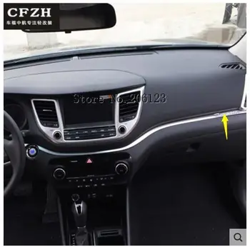 

For Hyundai Tucson 2016 2017 Stainless Steel Dashboard Trim Center Console Panel Molding Decorative Car Interior Styling Garnish