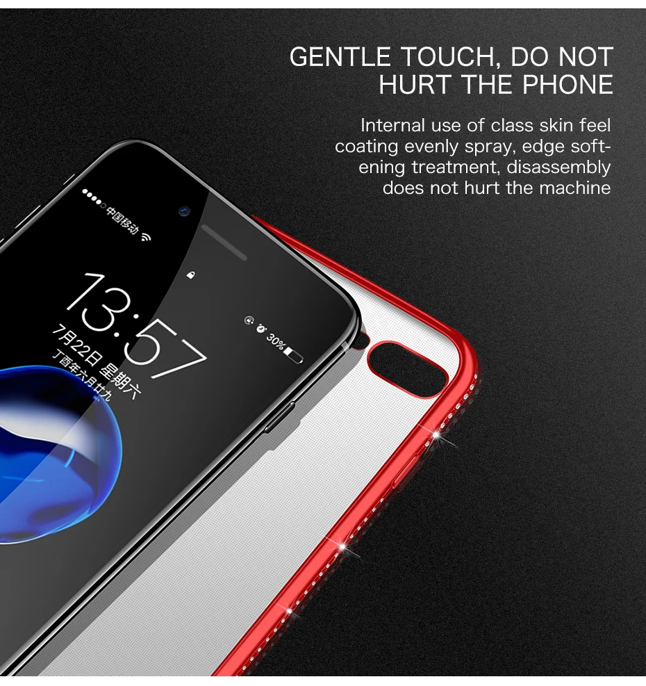 Luxury Phone Case For iPhone 7 8 6 6s Plus Bling Diamond Soft Transparent TPU Crystal Cover For iPhone 6 7 8 Plus Case (5)