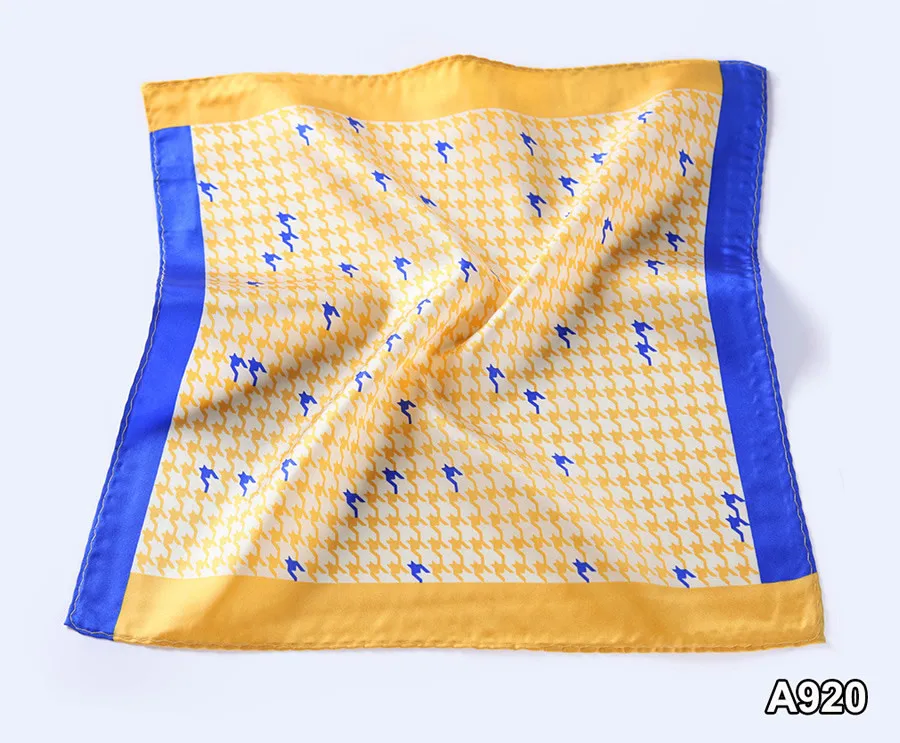 A920,HN24Y)  Yellow Blue Houndstooth 34cm (5)