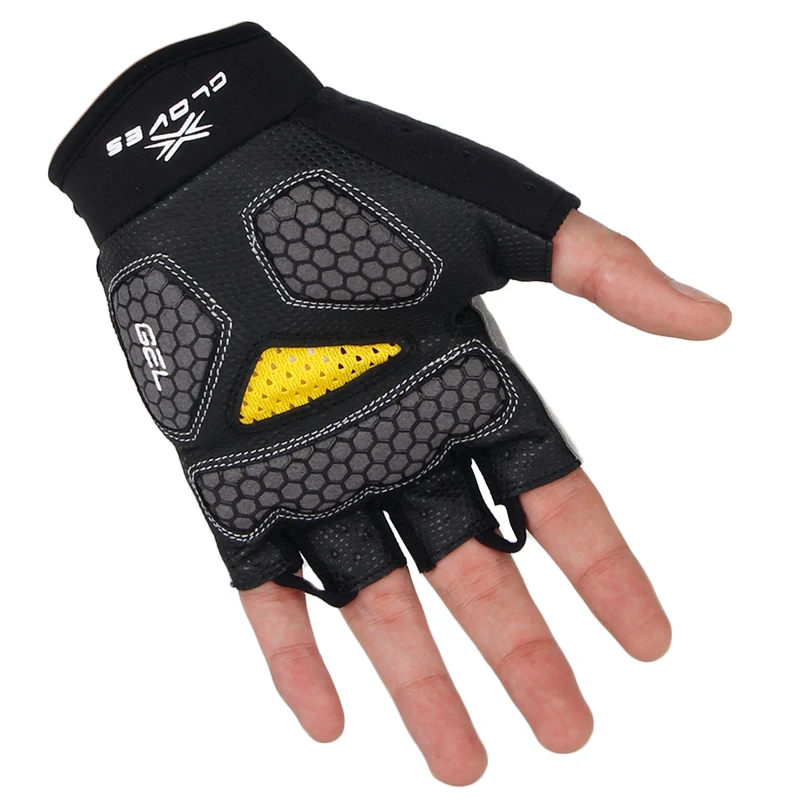 Противоскользящие велосипедные перчатки для горного велосипеда, велосипедные перчатки с гелевой подкладкой, спортивные перчатки с полупальцами для горного велосипеда, мужские летние мужские и женские перчатки