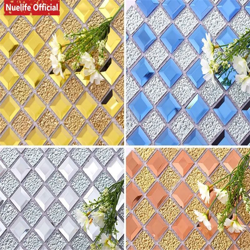 4pcs Crystal Glass Mosaic Tile Mirror 3D Wall Sticker TV Background Wall Bathroom Living Room Kitchen Door Wall Sticker 4pcs Crystal Glass Mosaic Tile Mirror 3D Wall Sticker TV Background Wall Bathroom Living Room Kitchen Door Wall Sticker