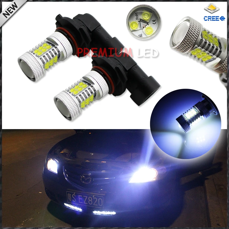 

2pcs 8000K Light-Blue High Power 105w 21-SMD CRE'E 9005 HB3 H10 LED Bulbs For High Beam Daytime Running Lights ,Fog Lights