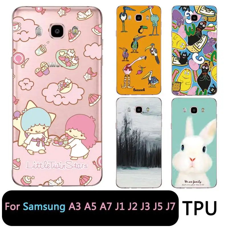QMSWEI Soft Tpu Clear Phone Case For Samsung Galaxy A3 A5 2017 2016 prime J1 J2 J5 J3 J7 Marble Rabbit Printed G530H |