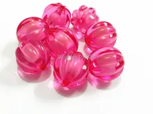 (Elija el Tamaño Primero) 12mm/16mm/20mm Hot Pink de Acrílico de La Sandía En Cuentas