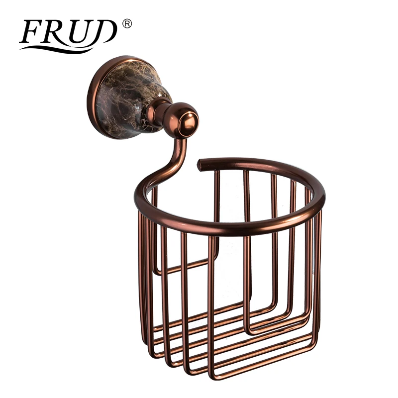 

FRUD New Arrival Paper Holders Wall Mounted Space Aluminum Paper Roll Holder Toilet Red Paper Holder Bathroom Accessories Y18083