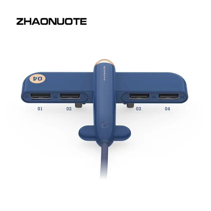 10 шт. USB 2 0 HUB 4 Порты Разъем Splitter адаптер У диска гнездо маленькая модель самолета